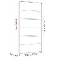 VidaXL Schuifdeur 102,5x205 cm helder esg-glas en aluminium goudkleur - thumbnail
