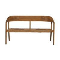 Exotan Bankje Chena - Wicker|Teak - Naturel - 73x131x74 - thumbnail