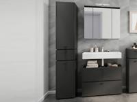 Kolomkast MODORI 2 deuren 1 lade grijs - thumbnail