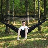 1-2 persoon buiten muggen net parachute hangmat Camping opknoping slapende bed Swing draagbare dubbele stoel 260 x 140cm - thumbnail