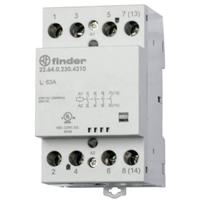 Finder 22.64.0.024.4710 Contactor 3x NO, 1x NC 24 V/DC, 24 V/AC 63 A 1 stuk(s) - thumbnail