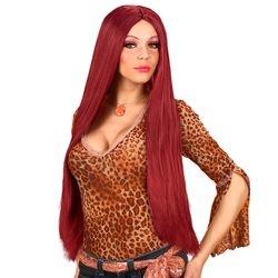 Pruik rood extra lang