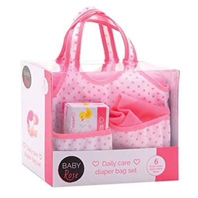 John Toys Baby rose luiertas met accessoires John Toys Baby rose luiertas met accessoires
