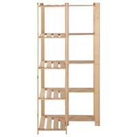 Hoekopbergrek 5-laags 82,5x82,5x170 cm massief grenenhout - thumbnail