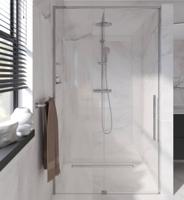 Saqu Syra schuifdeur 120x210 cm chroom helder glas - thumbnail