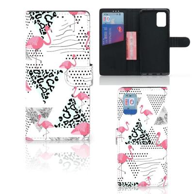 Samsung Galaxy A02s | M02s | Telefoonhoesje | Met pasjeshouder | Flamingo Triangle Samsung Galaxy A02s | M02s | Telefoonhoesje | Met pasjeshouder | Flamingo Triangle
