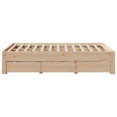 Bedframe zonder matras met lades massief grenenhout 120x190 cm