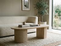 Ovale salontafel LARUSSO 120 cm travertijn - thumbnail