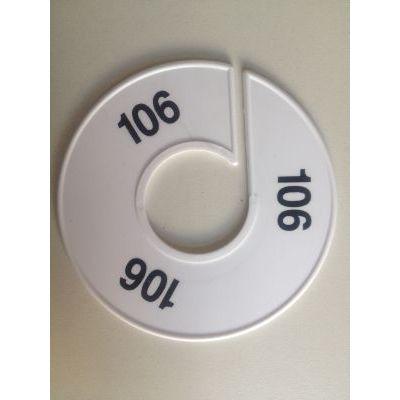 Maatring 11 cm wit/zwart 106