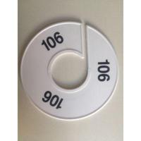 Maatring 11 cm wit/zwart 106 - thumbnail