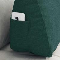 VidaXL Rugkussen donkergroen 60 x 20 x 50 cm stof - thumbnail