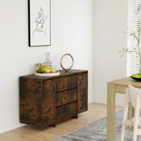 Dressoir met 3 lades 120x41x75 cm bewerkt hout gerookt eiken - thumbnail