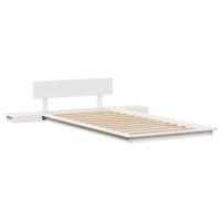 Bedframe Wit 90 x 200 cm Hout - thumbnail