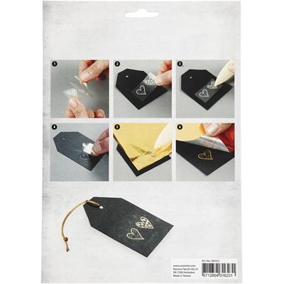 Creativ Company Deco folie en transfervel, verjaardag, vel 15x15 cm, donkerblauw, zilver, 2x2 vel/ 1 doos