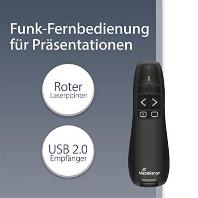 MediaRange MROS220 Draadloze presenter RF Zwart MediaRange MROS220 Draadloze presenter RF Zwart