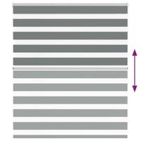 VidaXL Zebra rolgordijn 130x100 cm stofbreedte 125,9 cm donkergrijs - thumbnail