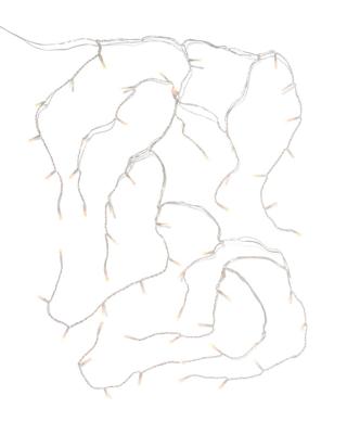 HEMA Lichtsnoer 12m met 200 LED ijspegels (wit)