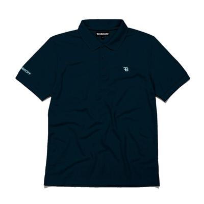 Herenpolo met Korte Mouwen Bobroff Navy Maat XL
