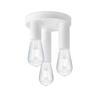 Moderne LED Plafondlamp Marna | 19/19/16.5cm | Wit | 3 lichts Plafondlamp gemaakt van metaal | geschikt voor E27 fitting | geschikt voor slaapkamer en hal - thumbnail