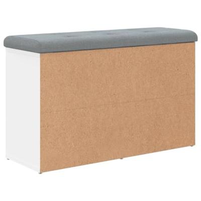 Schoenenbank 82x32x50 cm bewerkt hout wit