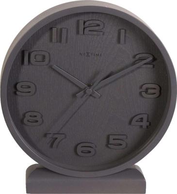 NeXtime klok 5192gs Wood Wood Small, 22x20 cm, Wall, Wood, Gray