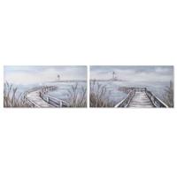 Schilderij Home ESPRIT 140 x 3 x 70 cm (2 Stuks) - thumbnail
