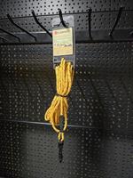 Flamingo Krimp- en zuigerlijn voor puppy's Dolly Oker 5 m 4 mm – met reflecterende strepen en karabijnhaak heeft een matte gouden afwerking - thumbnail