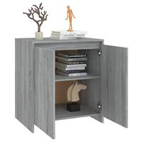 Dressoir 70x41x75 cm bewerkt hout grijs sonoma eikenkleurig - thumbnail
