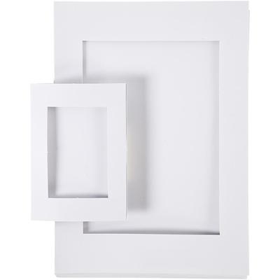 Creativ Company Passepartout lijsten, afm a4+a6, 230 gr, wit, 2x60 stuk/ 1 doos