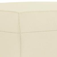 3-delige Loungeset met kussens kunstleer crèmekleurig - thumbnail