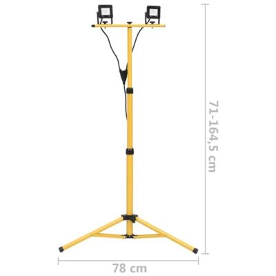 vidaXL Spotlight met statief LED 2x10 W koudwit vidaXL Spotlight met statief LED 2x10 W koudwit