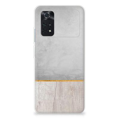 Xiaomi Poco M4 Pro 4G | Bumper Hoesje | Wood Concrete