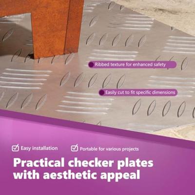 VidaXL Trap tread rechthoekig 2 pcs zilver 60 x 40 cm aluminium