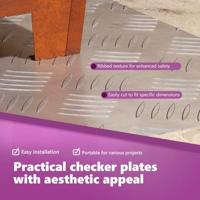 VidaXL Trap tread rechthoekig 2 pcs zilver 60 x 40 cm aluminium - thumbnail