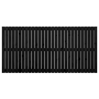 Wandhoofdbord 185x3x90 cm massief grenenhout zwart