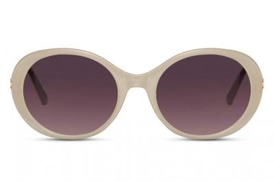 CWI zonnebril ovaal dames volledig omrand cat. 3 wit/zwart CWI zonnebril ovaal dames volledig omrand cat. 3 wit/zwart