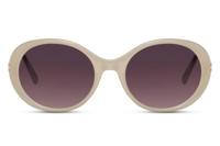 CWI zonnebril ovaal dames volledig omrand cat. 3 wit/zwart - thumbnail