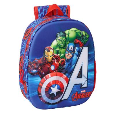 Kinderrugzak The Avengers Rood Donkerblauw 27 x 33 x 10 cm 3D