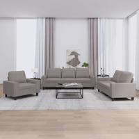 3-delige Loungeset stof taupe - thumbnail