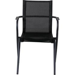Nohr Tuinstoel 'Kinzie' Stapelbaar, kleur Zwart