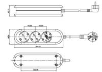 Bachmann 387271 Stekkerdoos 3-voudig Wit Randaarde stekker 1 stuk(s) - thumbnail
