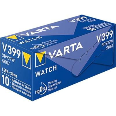 Varta Knoopcel 399 1.55 V 1 stuk(s) 42 mAh Zilveroxide SILVER Coin V399/SR57 NaBli 1 Varta Knoopcel 399 1.55 V 1 stuk(s) 42 mAh Zilveroxide SILVER Coin V399/SR57 NaBli 1