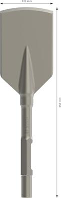 Bosch Accessories 2608690114 Bosch Power Tools Asfaltbeitel 125 mm Gezamenlijke lengte 450 mm Zeskant schacht 1 stuk(s)