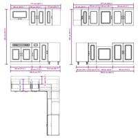 11-delige Keukenkastenset Kalmar bewerkt hout wit - thumbnail
