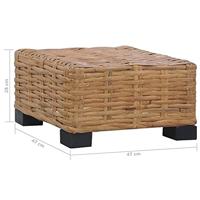 VidaXL Salontafel 47x47x28 cm natuurlijk rattan - thumbnail