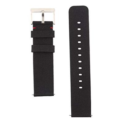 Canvas nylon bandje Fitbit Versa 1 / 2 & Lite - Zwart