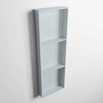 MONDIAZ EASY Nis 89,5x29,5cm in solid surface kleur Clay | Clay. 3 vakken geschikt voor in- of opbouw MONDIAZ EASY Nis 89,5x29,5cm in solid surface kleur Clay | Clay. 3 vakken geschikt voor in- of opbouw