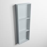 MONDIAZ EASY Nis 89,5x29,5cm in solid surface kleur Clay | Clay. 3 vakken geschikt voor in- of opbouw - thumbnail