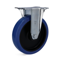 Torwegge Bokwiel rubber blauw ø125 kunststof - thumbnail