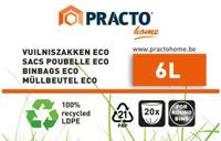 100 Biologisch afbreekbare vuilniszakken 6L met handgreep voor ronde prullenbakken - thumbnail